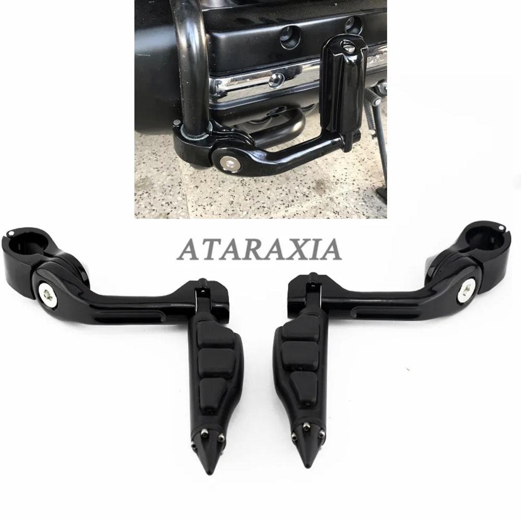 並行輸入品 1-1/4インチ 32MM フットペグ フットレスト ショートマウント クラッシュエンジンガード バイクペグ ハーレーツーリ_2
