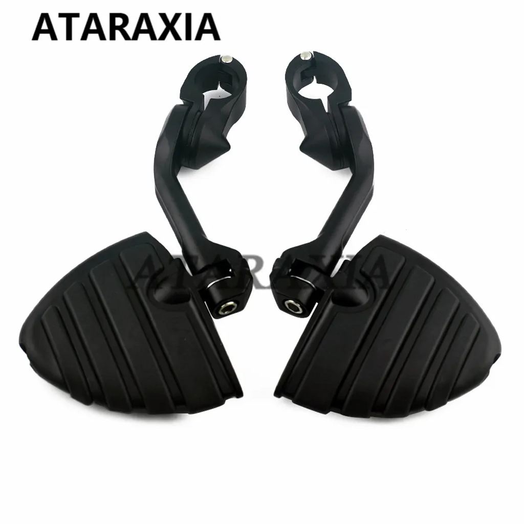 並行輸入品 バイクフットレストフットペグウィングエンジンガードバイクペグレストペダルハーレーツーリングダイナソフテイルス_3