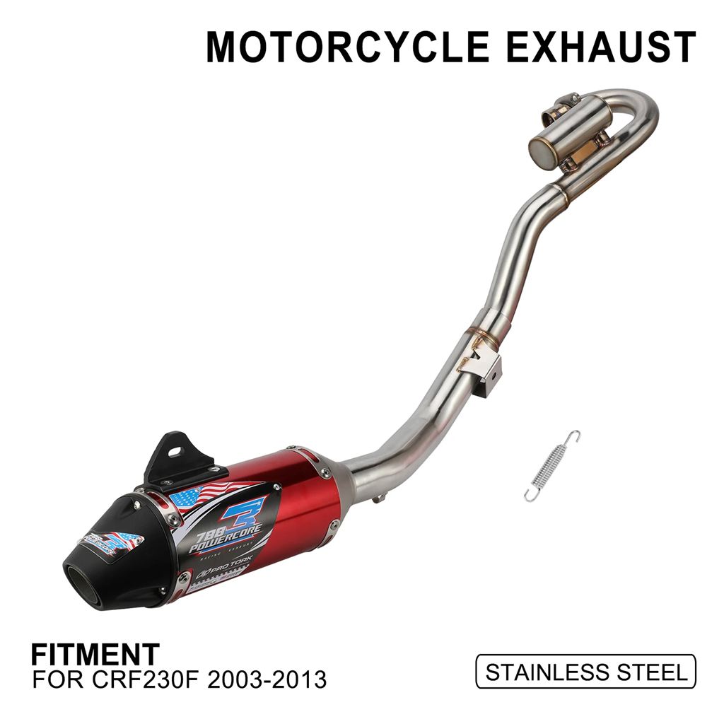 並行輸入品 ホンダCRF230F 2003-2013 2018-2020 ダートピットバイク用 バイクマフラー フロント＆リアセット フルシステム