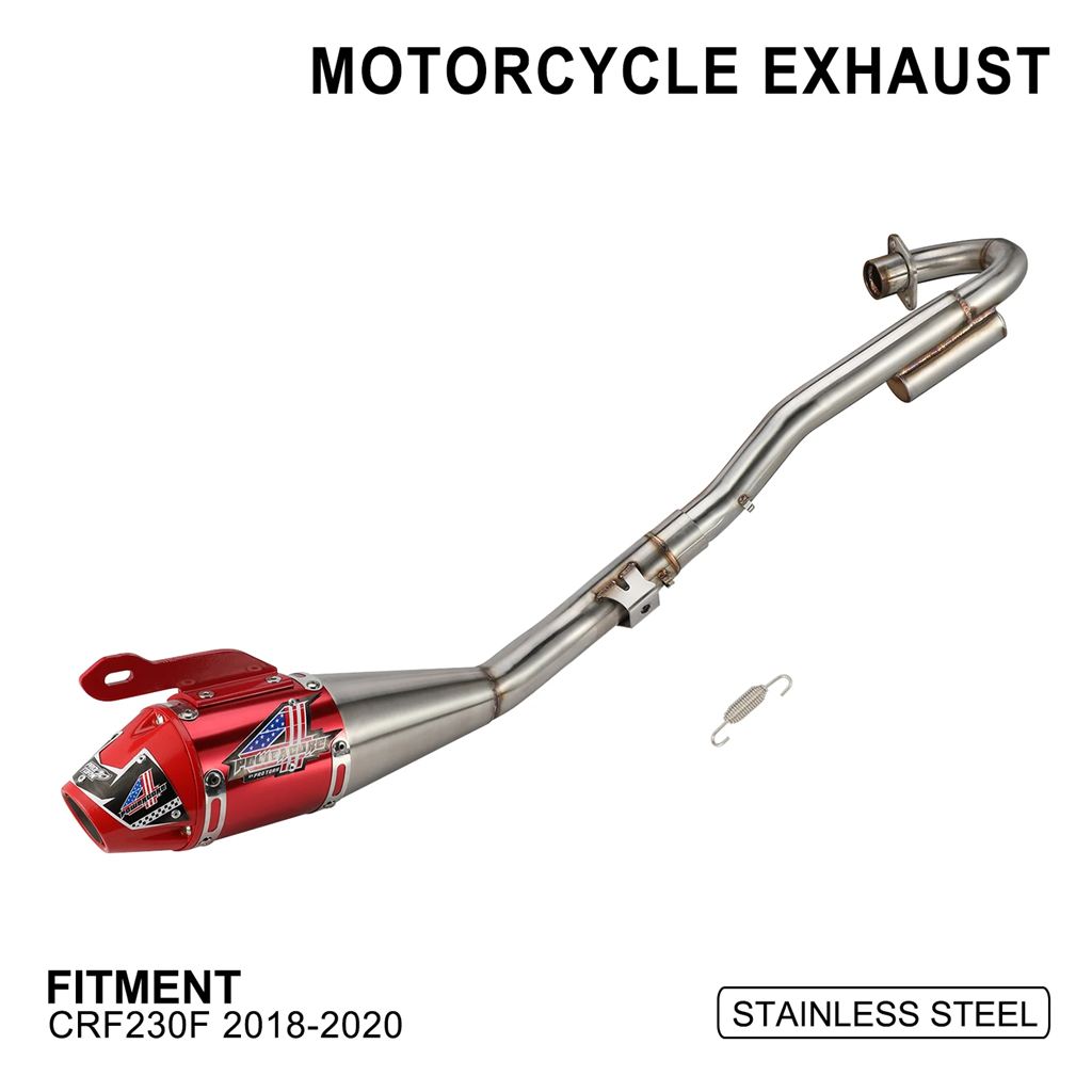 並行輸入品 ホンダCRF230F 2003-2013 2018-2020 ダートピットバイク用 バイクマフラー フロント＆リアセット フルシステム