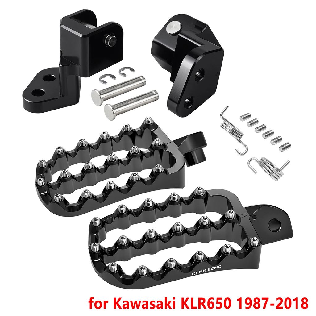並行輸入品 1987-2018年式カワサキKLR650バイク用フットペグ 大型フットレスト/1インチフットペグ下降ブラケット カワサキKLR650_2