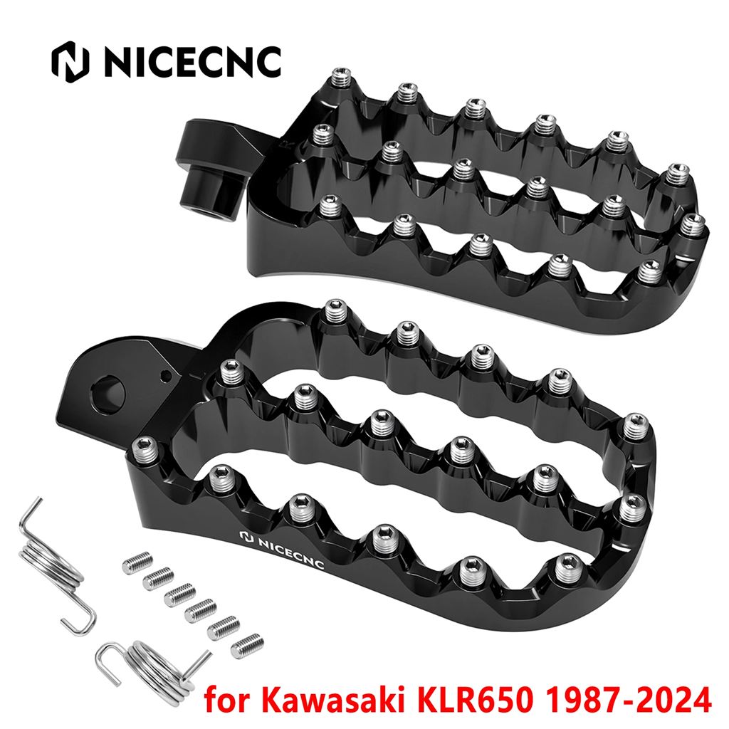 並行輸入品 1987-2018年式カワサキKLR650バイク用フットペグ 大型フットレスト/1インチフットペグ下降ブラケット カワサキKLR650_3