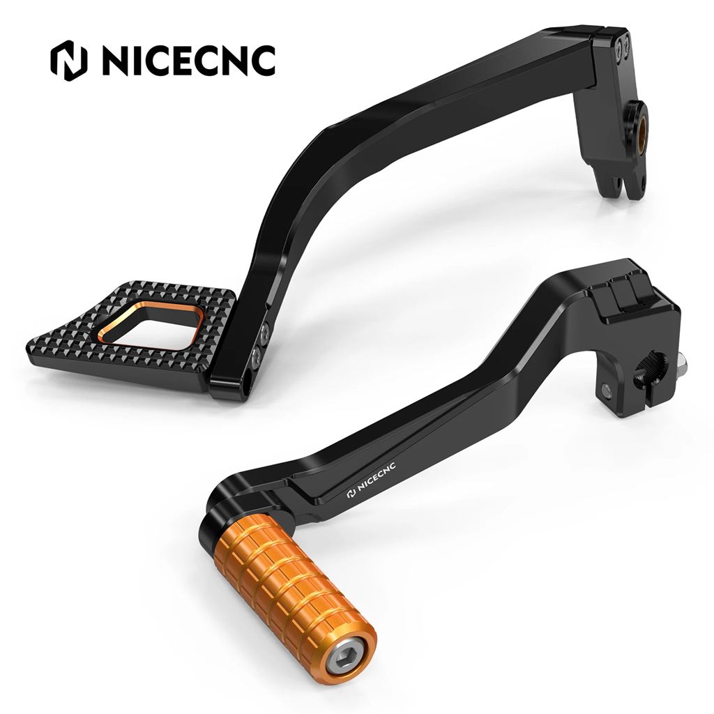 並行輸入品 NICECNC バイクフットブレーキペダル/ギアシフターシフトレバー ハーレーダイナ ファットボブ FXDF 2008-2017 ワイド_3