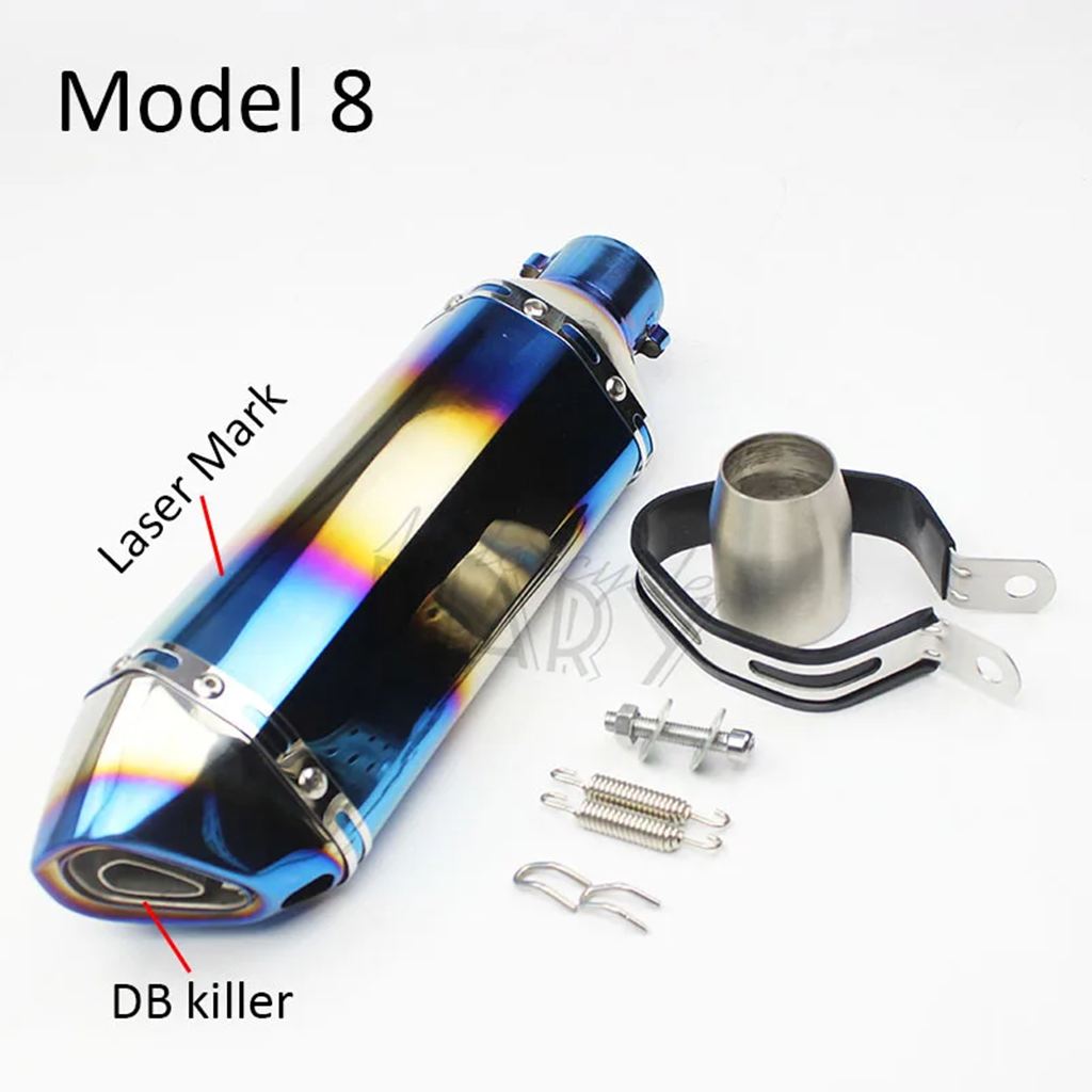 並行輸入品 51 MM汎用バイク排気 DB キラーマフラーレーザーレーシングパイプエスケープモト MT09 MT07 CBR1000 CBR600 Z800 Z90の画像