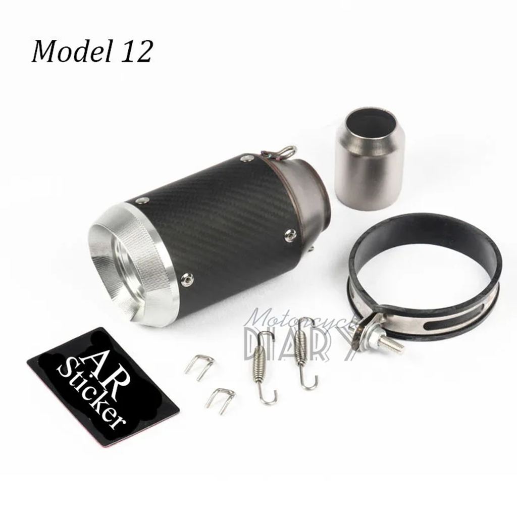 並行輸入品 51MM CNC汎用排気バイク 二輪エスケープモトマフラーカーボン レーシングR6 MT09 CBR650 R3 Z900 Z1000 ER6N Z900用の画像