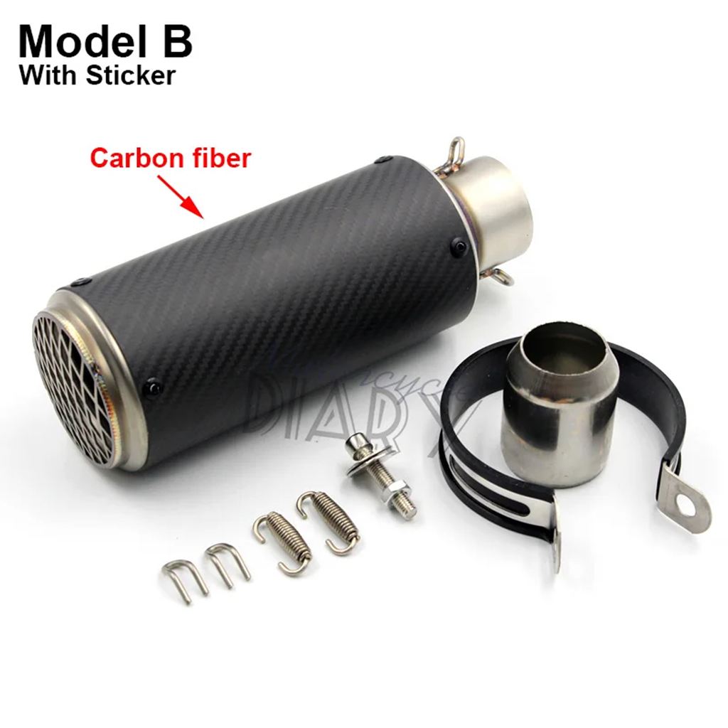 並行輸入品 51MM 60MM汎用カーボンバイクマフラーDBキラーマフラーレーザーエスケープモト S1000 MT10 S1000RR R1 GSXR1300用の画像