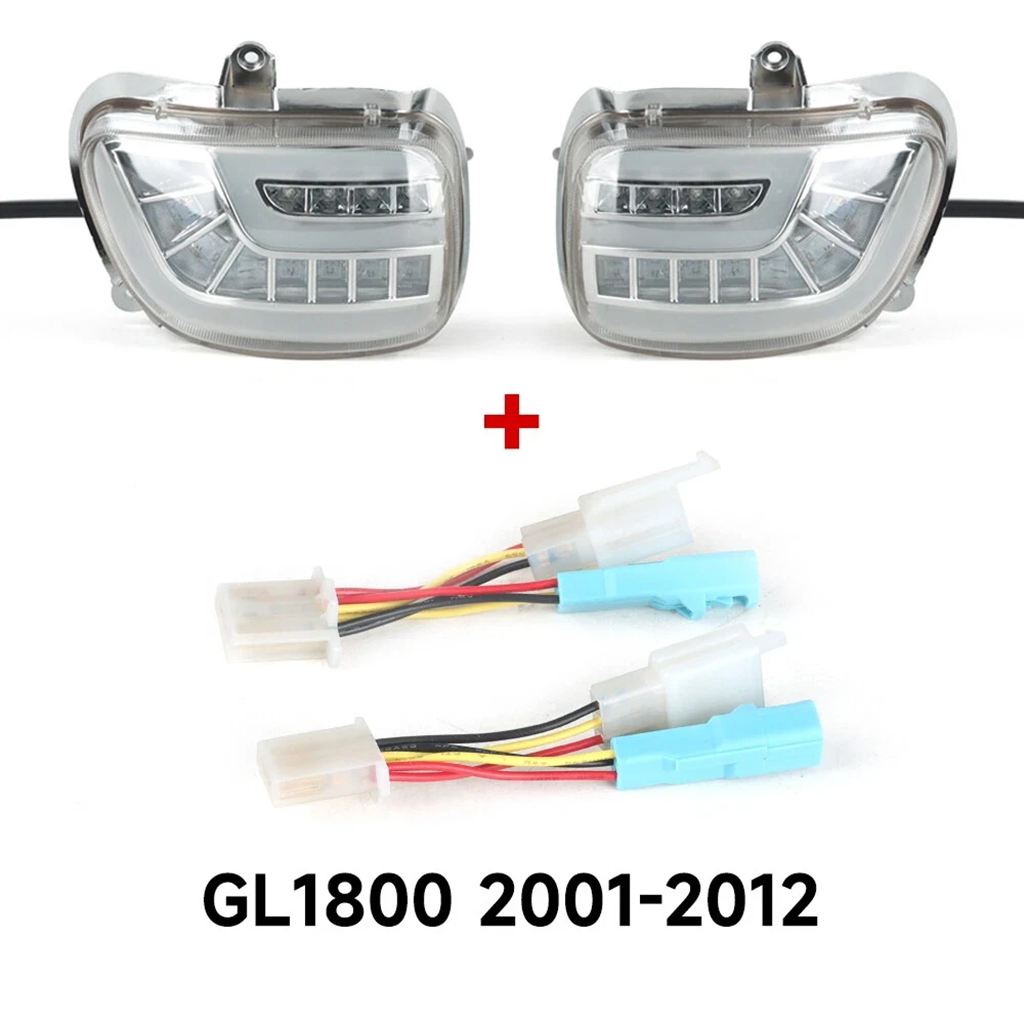 並行輸入品 GL1800 ABS 2001-2011 2012 バイクアクセサリー DRL ライトランプ LED 光流方向フロント LED ミラーウィンカー_2