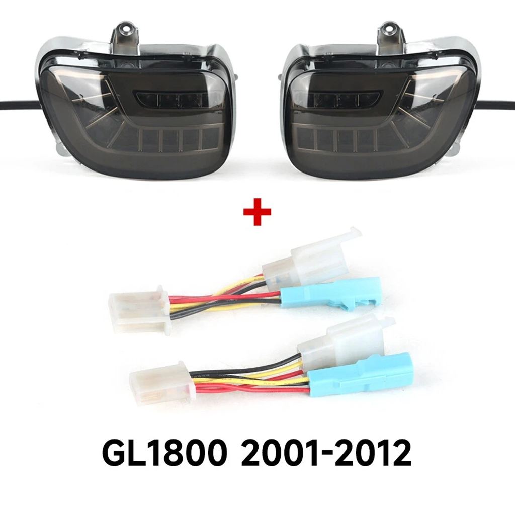 並行輸入品 GL1800 ABS 2001-2011 2012 バイクアクセサリー DRL ライトランプ LED 光流方向フロント LED ミラーウィンカー_3