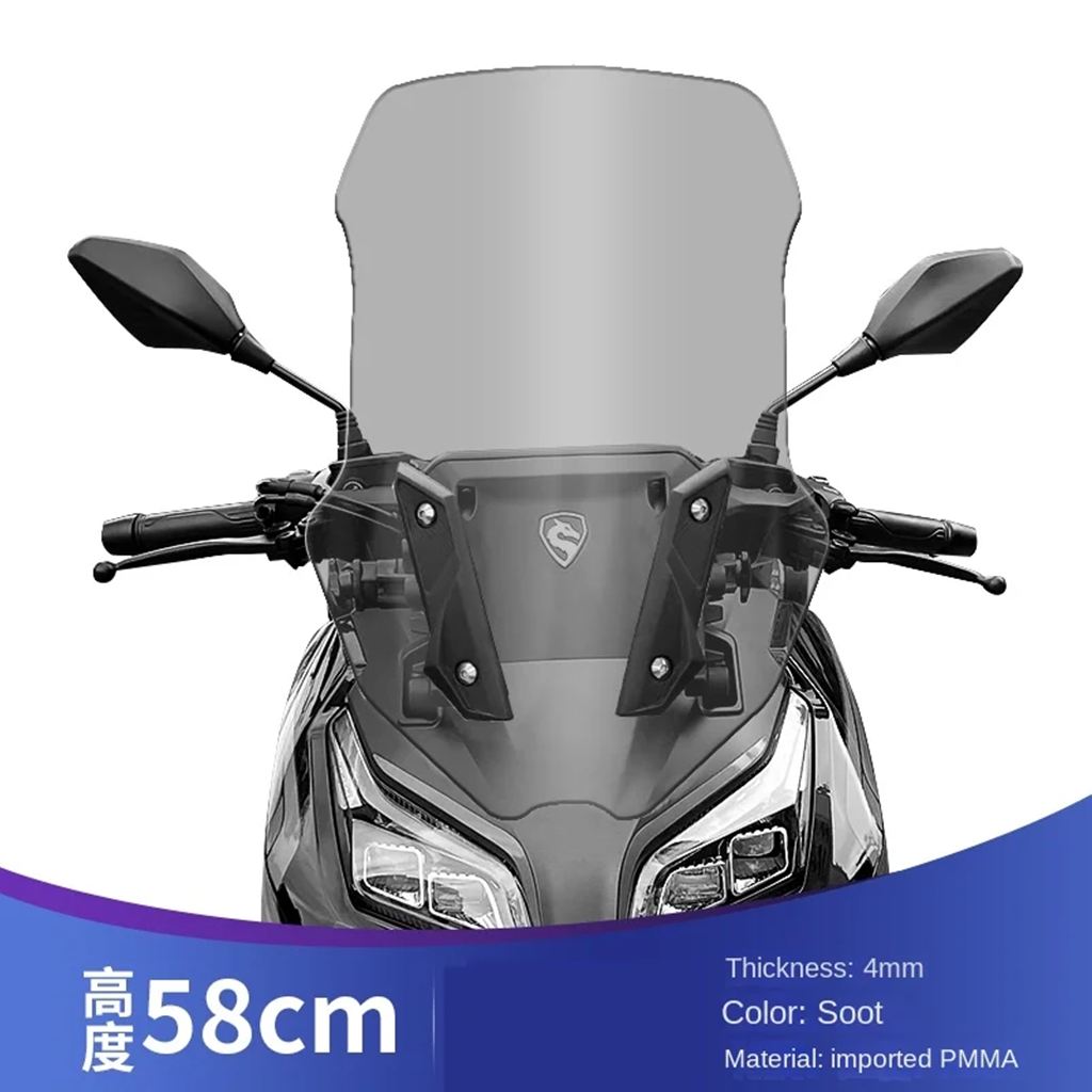 並行輸入品 ZONSEN CYCLONE RT2 カスタム用 ハイフロントガラス 高精細クリアフロントガラスパネル Fの画像