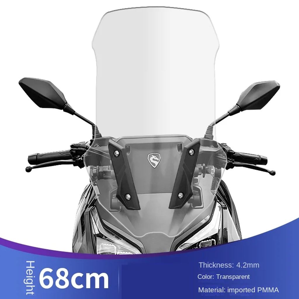 並行輸入品 ZONSEN CYCLONE RT2 カスタム用 ハイフロントガラス 高精細クリアフロントガラスパネル Fの画像