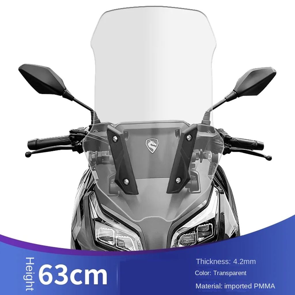 並行輸入品 ZONSEN CYCLONE RT2 カスタム用 ハイフロントガラス 高精細クリアフロントガラスパネル Fの画像