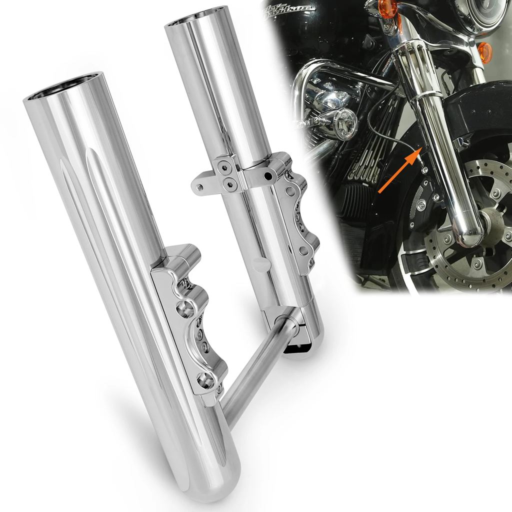 並行輸入品 CNC 中空カットフォーク脚ハーレーダビッドソン FLT ツーリング 2014-UP バガーストリートロードグライドキング FLHX_3