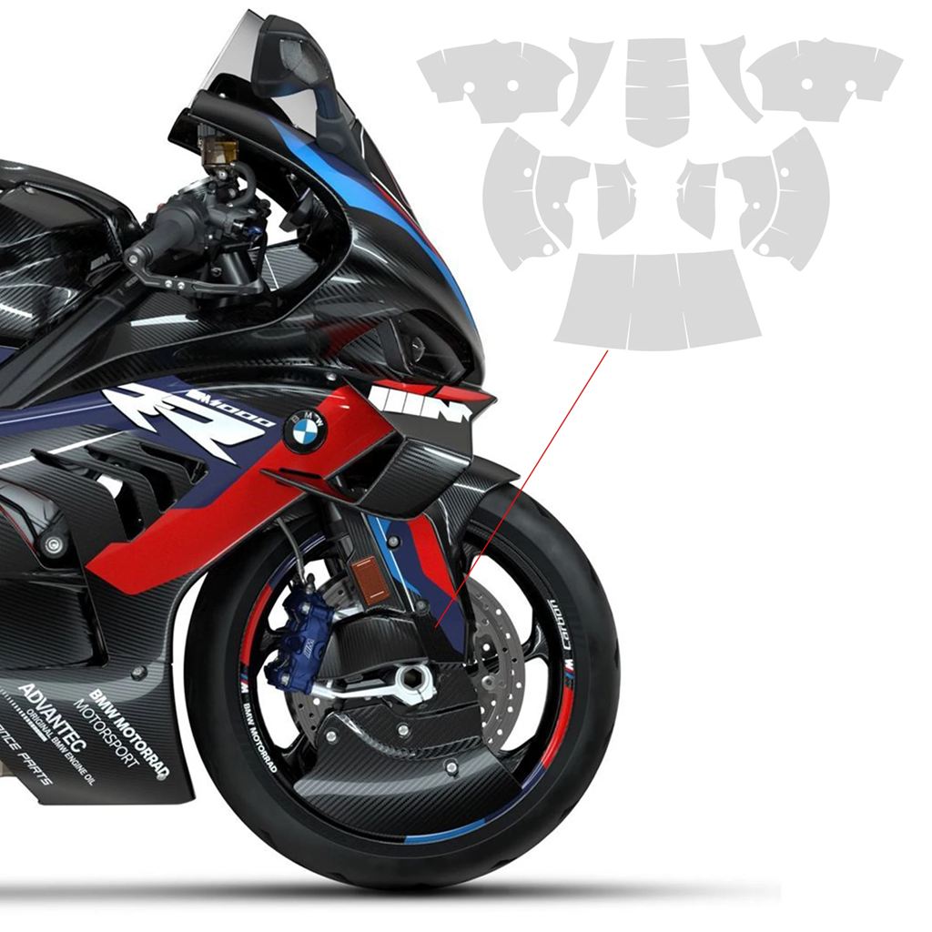 並行輸入品 2023+ BMW M1000RR PPF アクセサリー クリアTPU保護フィルム M1000 RR セット ボディ ウインドシールド フェアリング_5
