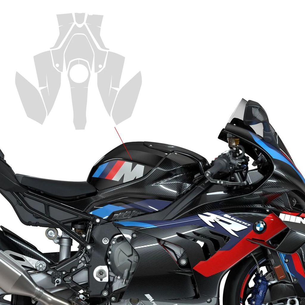 並行輸入品 2023+ BMW M1000RR PPF アクセサリー クリアTPU保護フィルム M1000 RR セット ボディ ウインドシールド フェアリング_7