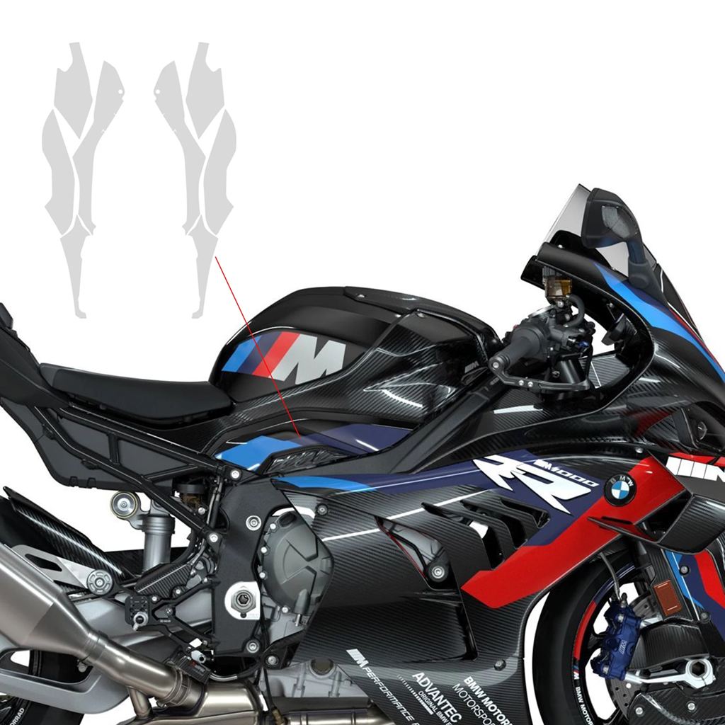 並行輸入品 2023+ BMW M1000RR PPF アクセサリー クリアTPU保護フィルム M1000 RR セット ボディ ウインドシールド フェアリング_2