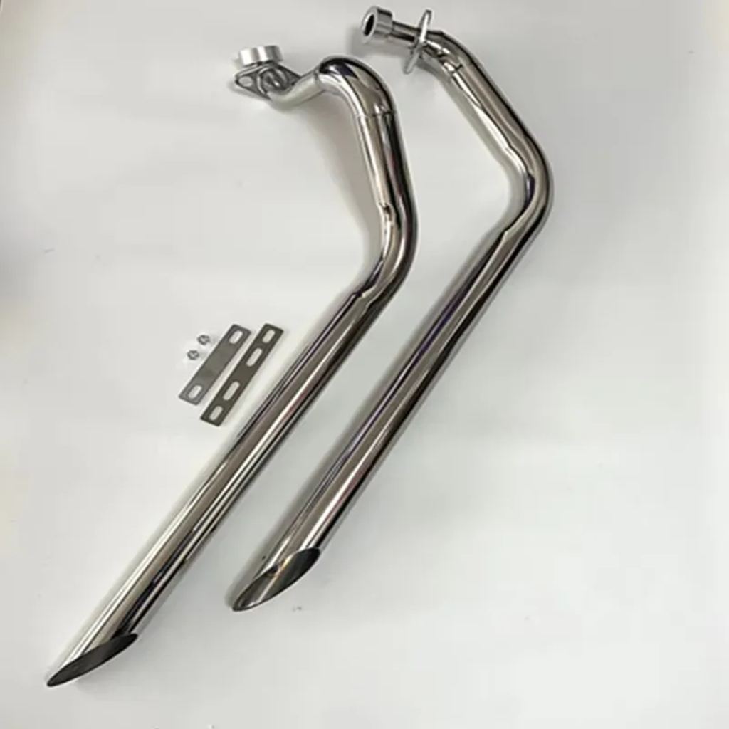 並行輸入品 バイク用ステンレスエキゾーストサイレンサー ヤマハビラーゴXV1100 XV750 S 傾斜カット 特殊_1