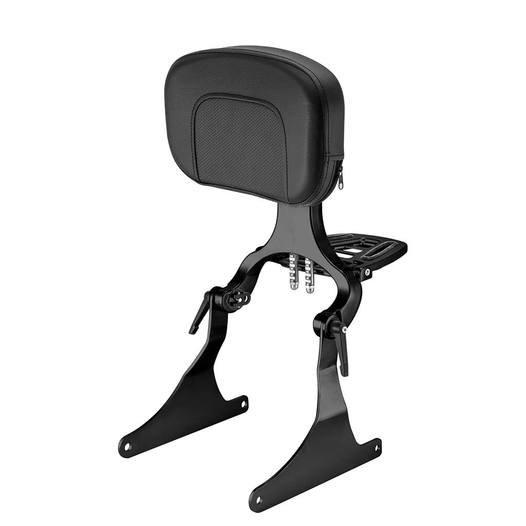 並行輸入品 バイクリアバックレストシーシーバー 2007-2017 ハーレーソフテイル ファットボーイ ナイトトレイン クロスボーンズ_3