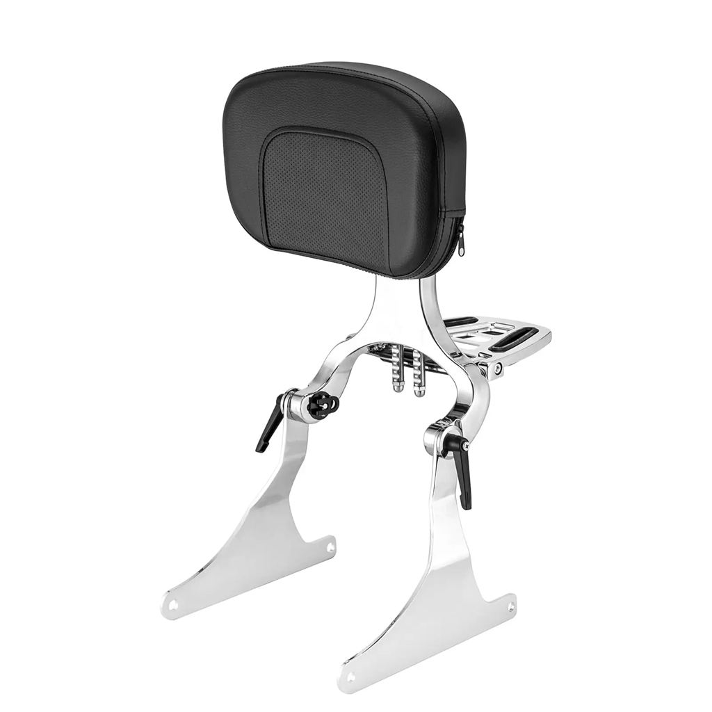並行輸入品 バイクリアバックレストシーシーバー 2007-2017 ハーレーソフテイル ファットボーイ ナイトトレイン クロスボーンズ_2