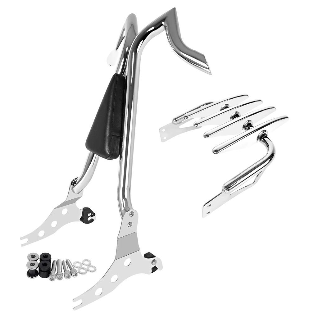 並行輸入品 乗用バイクリアバックレストシーシーバーキャリア付きハーレーファットボーイ 2018-2025 ブレイクアウト CVO_1