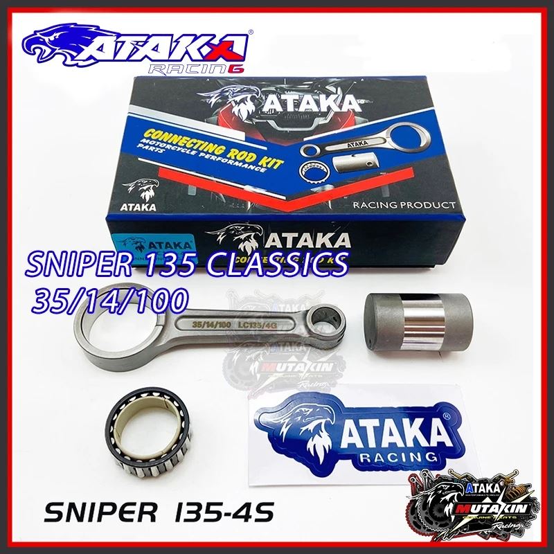 並行輸入品 ATAKAコンロッド LC135 4S Sniper 135 Classic Jupiter mx old SPARK 135/135i EX135 SPARK 35/14/100 用