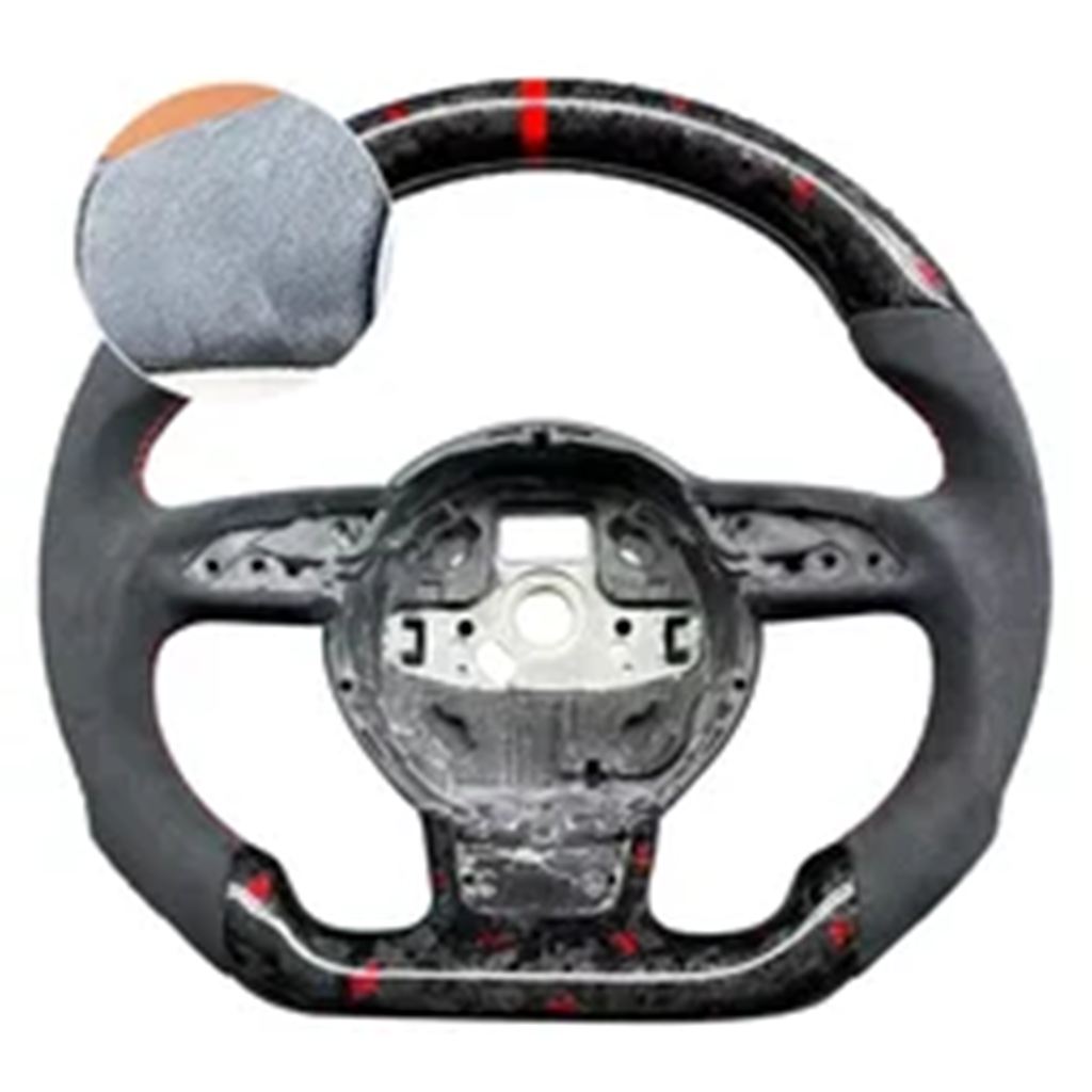 並行輸入品 アウディ RS S3 S4 S5 2012-2016 A3 A4 A5 RS4 RS5 車用ステアリングホイール カーボン パンチングレザーの画像