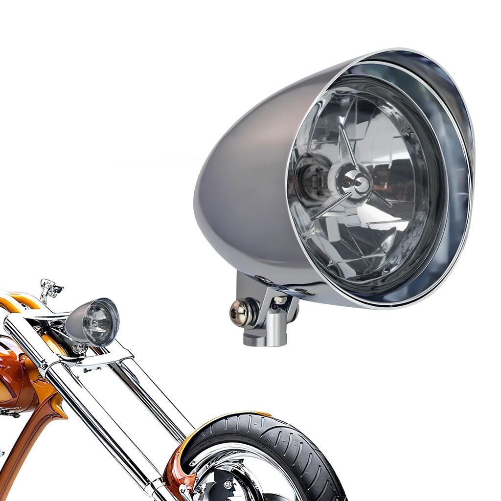 並行輸入品 VINTGMT 5.75インチ バイクヘッドライト H4 バルブ/LED