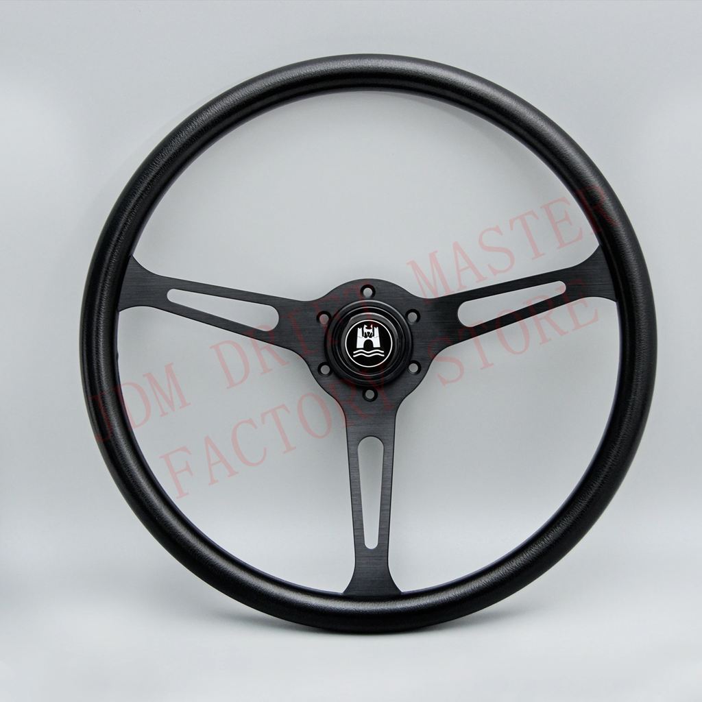 並行輸入品】ドリフト用ブラックPUスポーツステアリングホイール カー