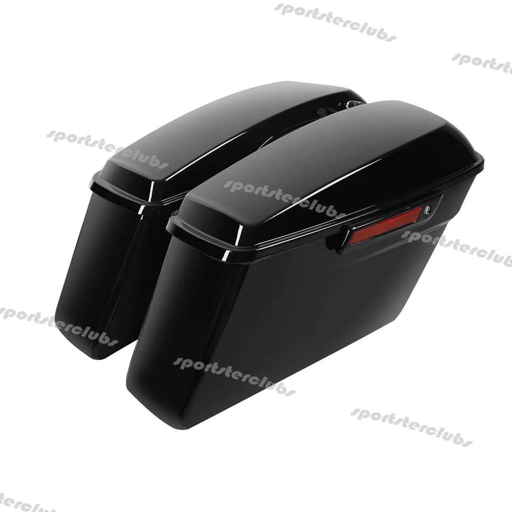 【並行輸入品】ハード光沢サドルバッグ ハーレーダビッドソンサドルバッグ ツーリング ストリート グライド ロードキング fltrx flht flhx flhtk 2014-2024の画像