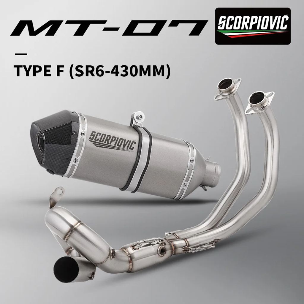 【並行輸入品】バイクマフラーフル排気システム MT07 トレーサー XSR 700 2015 - 2025 2 酸素センサー付き