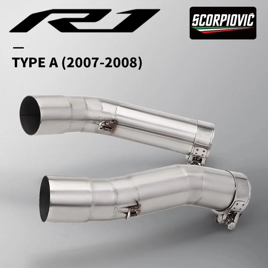 【並行輸入品】スリップ R1 YZF-R1 2007-2008 バイク排気エスケープモトマフラー DB キラーミッドリンクパイプ_1