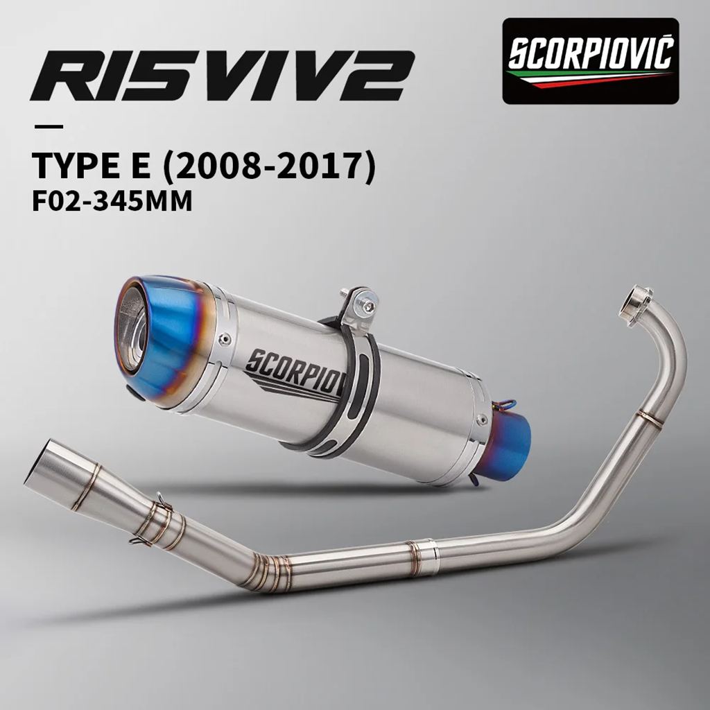 【並行輸入品】YZF-R125 MT125 R15 MT15 V1 V2 MT-15 2008-2017 用バイク排気システムエスケープ