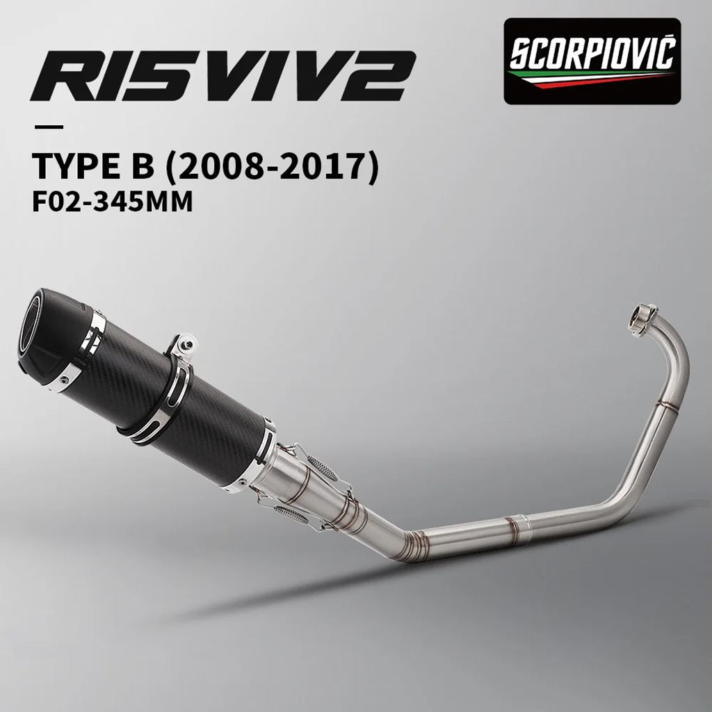 【並行輸入品】YZF-R125 MT125 R15 MT15 V1 V2 MT-15 2008-2017 用バイク排気システムエスケープ