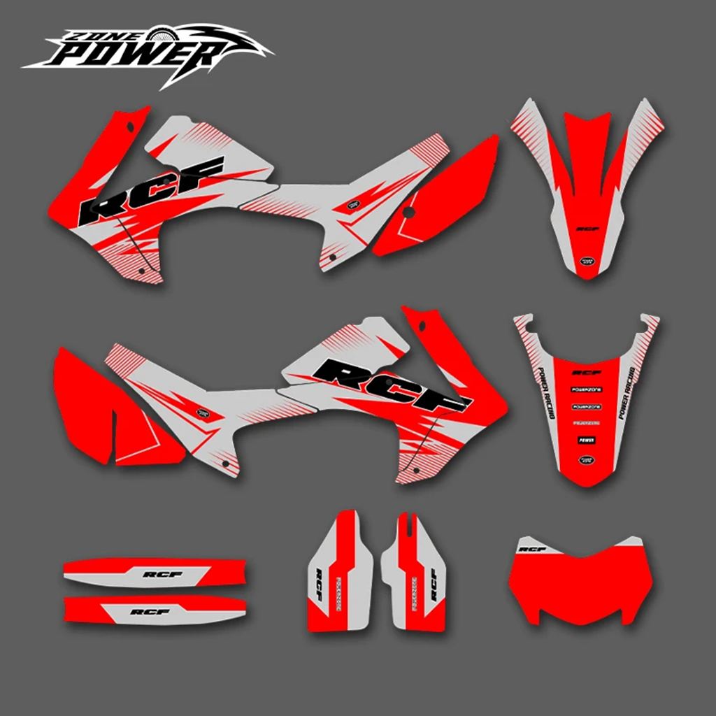 並行輸入品】POWERZONE モトクロスチームグラフィック背景ステッカー