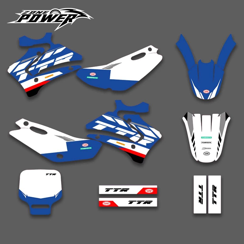 【並行輸入品】パワーゾーングラフィックスヤマハ 2000 2001 2002 2003 2004 2005 2006 2007 TTR125 デカールステッカーバイク背景カスタム 02