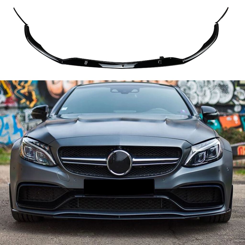希少w205 AMG C63S Edition1正規品グロスブラックスポイラー メルセデスベンツ C205 C63 AMG ED1 後期 クーペ フロント リップ