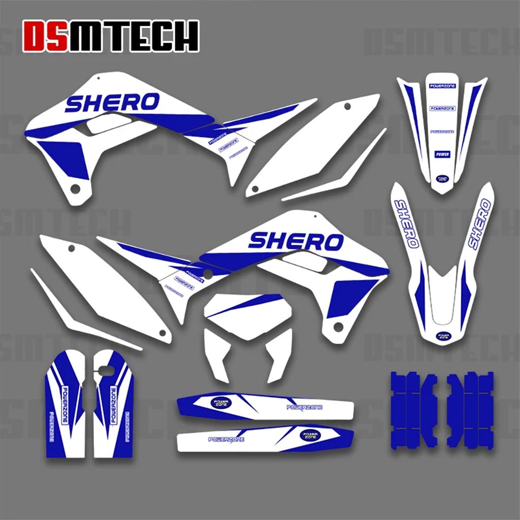 【並行輸入品】DSMTECH シェルコ SE SEF SER 125 250 300 450 2017 2018 2019 2020-2023 フルグラフィックデカールステッカー バイク背景 002_1