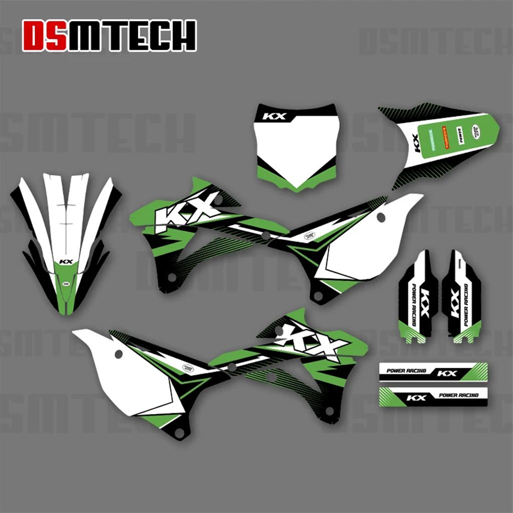 【並行輸入品】DSMTECH カワサキ KX85 KX100 KX 85 KX 100 2014 2015 2016 2017 2018 2019 2020 2021 フルグラフィックデカールステッカー バイク用_1