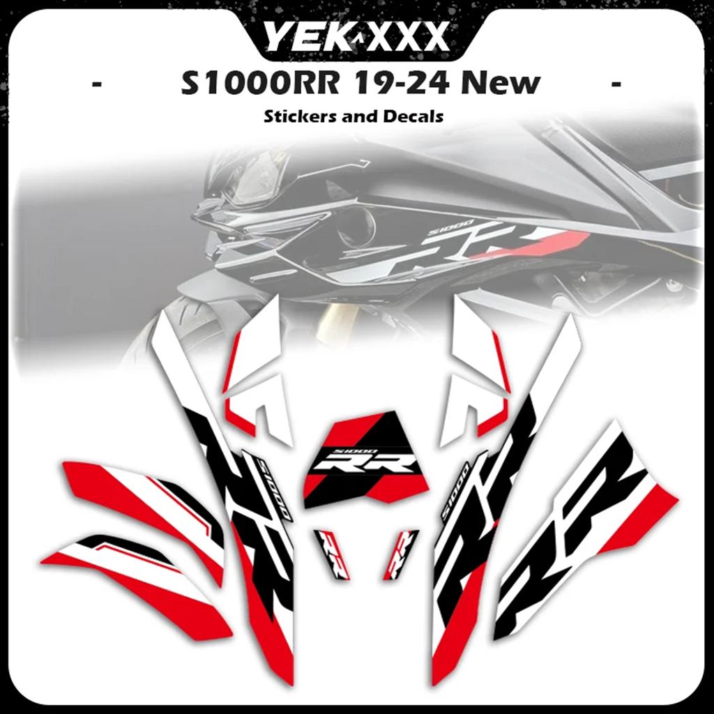 【並行輸入品】バイクアンダーフェアリングシェル赤白ステッカーたステッカー BMW S1000RR S1000 RR 2019?2024の画像