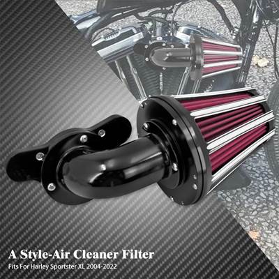 【並行輸入品】 バイク用黒エアクリーナーキット ハーレーツーリングキット ストリートグライドデナ ソフテイルカバー ボーイ用 スポースター xl 883 72の画像