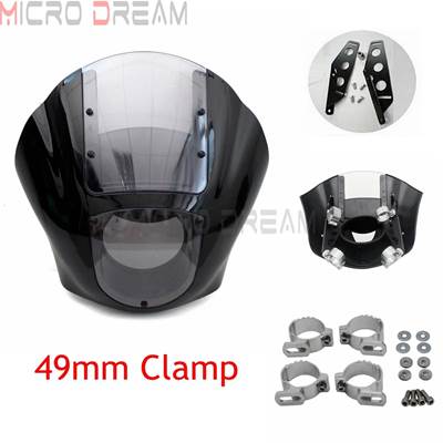 【並行輸入品】 ヘッドライト用ブラケットキット付きクリアウィンドプロテクション エントリースポーツスター1200アイアン883 xl883n 1988-2016の画像