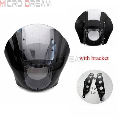 【並行輸入品】 ヘッドライト用ブラケットキット付きクリアウィンドプロテクション エントリースポーツスター1200アイアン883 xl883n 1988-2016の画像