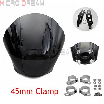 【並行輸入品】 ヘッドライト用ブラケットキット付きクリアウィンドプロテクション エントリースポーツスター1200アイアン883 xl883n 1988-2016の画像