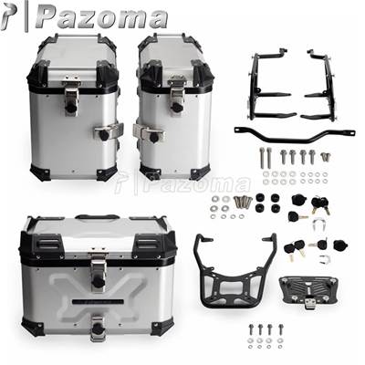 【並行輸入品】 ハーレーパンアメリカ1250 テールラゲッジトップケース サイドボックス 2021-2024用ブラケットキット付きバイクアルミトランク_2
