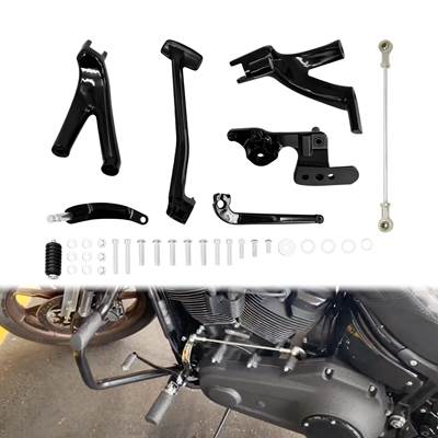 【並行輸入品】 バイク用アルミニウムフロントコントロールフットキット ハーレーソフテイル ストリートボブ ローライダー fxlr fxbb fxst 2018-2022 2023の画像