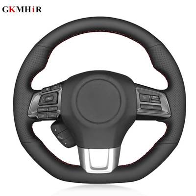 WRX STI ステアリング ベゼル カバー 黒 Amazon | AENQNy ブラックスエードレザー編み込み車用