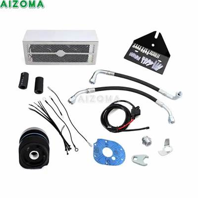 【並行輸入品】 バイク 220 CFM フロントエンジンオイルクーラーキット w/デュアル IP68 冷却ファン Harley Dyna FXD 低ライダーファットボブ Fxdwg ワイドグラの画像