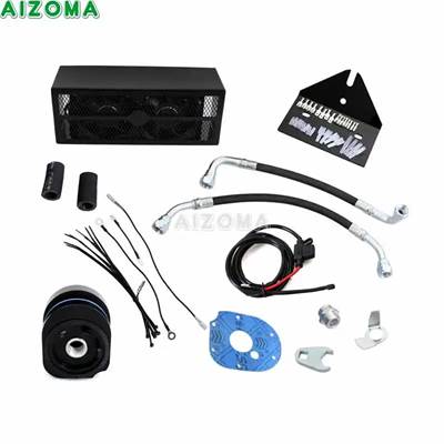 【並行輸入品】 バイク 220 CFM フロントエンジンオイルクーラーキット w/デュアル IP68 冷却ファン Harley Dyna FXD 低ライダーファットボブ Fxdwg ワイドグラの画像