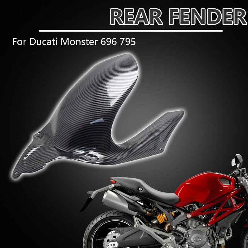 【並行輸入品】 ドゥカティモンスター リアマッドガード 696 795 スプラッシュガード バイク カーボンファイバー リアフェンダー_3