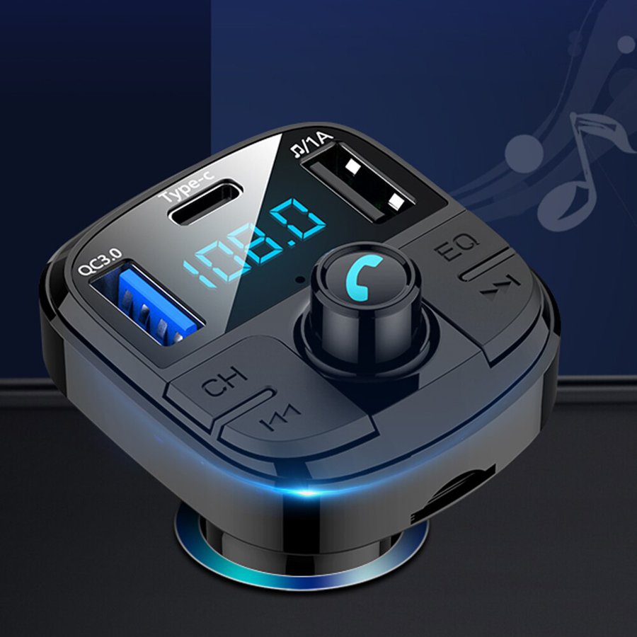 FMトランスミッター BLUETOOTH 5.0付きカーキット 高速MP3充電 QC3.0モジュレーター デュアル USB カーアクセサリー｜ykn-sutoa｜02