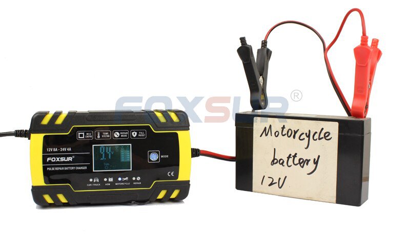 並行輸入品】 FOXSUR 12V 24V オートバイ ゴルフ カーバッテリー充電器